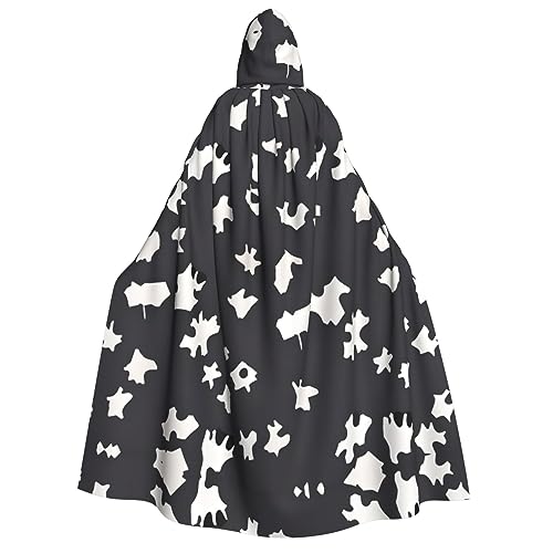 YQxwJL Kapuzenumhang mit Kuh-Druck, volle Länge, Halloween-Umhang, Party-Umhang, Cosplay, Party-Kostüme für Damen und Herren YQxwJL Kapuzenumhang mit Kuh-Druck, volle Länge, Halloween-Umhang, Party-Umhang, Cosplay, Party-Kostüme für Damen und Herren von YQxwJL
