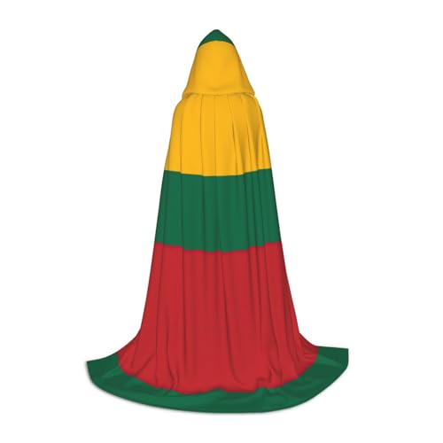 YQxwJL Kapuzenumhang mit Litauen-Flagge, Uni, Hexen-Zauberer-Umhang, Vampirumhang für Halloween, Cosplay-Kostüme von YQxwJL