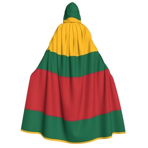 YQxwJL Kapuzenumhang mit Litauen-Flagge, Uni, für Erwachsene, Hexenumhang, Horror-Umhang, für Halloween, Cosplay-Kostüme von YQxwJL