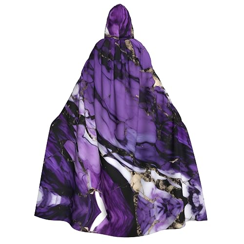YQxwJL Kapuzenumhang mit Marmor-Motiv, Uni, für Erwachsene, Hexenumhang, Horror-Umhang, für Halloween, Cosplay-Kostüme von YQxwJL