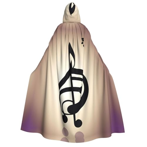 YQxwJL Kapuzenumhang mit Musiknoten-Druck, volle Länge, Halloween-Umhang, Party-Umhang, Cosplay, Party-Kostüme für Damen und Herren YQxwJL Kapuzenumhang mit Musiknoten-Druck, volle Länge, Halloween-Umhang, Party-Umhang, Cosplay, Party-Kostüme für Damen und Herren von YQxwJL