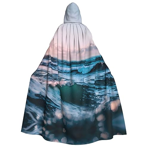 YQxwJL Kapuzenumhang mit Ozeanwellen-Aufdruck, Hexenumhang, Horror-Umhang, für Halloween, Cosplay-Kostüme YQxwJL Kapuzenumhang mit Ozeanwellen-Aufdruck, Hexenumhang, Horror-Umhang, für Halloween, Cosplay-Kostüme von YQxwJL