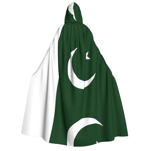 YQxwJL Kapuzenumhang mit Pakistan-Flagge, Uni, für Erwachsene, Hexenumhang, Horror-Umhang, für Halloween, Cosplay-Kostüme von YQxwJL