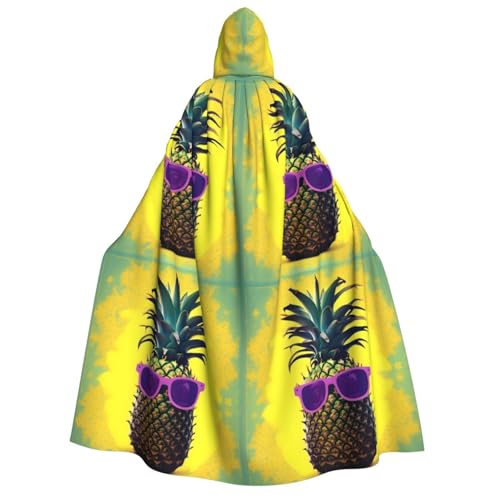 YQxwJL Kapuzenumhang mit Psych Ananas-Zitat, Uni, Erwachsene, Hexenumhang, Horror-Umhang, für Halloween, Cosplay-Kostüme von YQxwJL