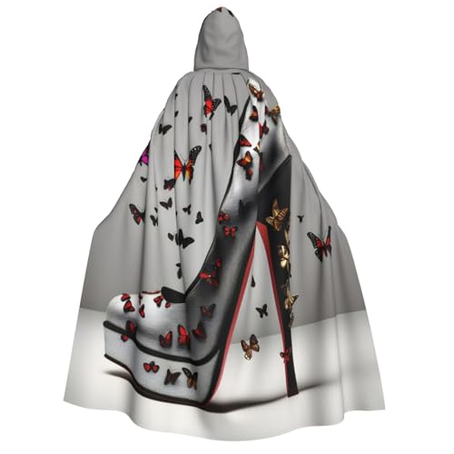 YQxwJL Kapuzenumhang mit Schmetterlings-Aufdruck und hohem Absatz, volle Länge, Halloween-Umhang, Party-Umhang, Cosplay, Party-Kostüme für Damen und Herren YQxwJL Kapuzenumhang mit Schmetterlings-Aufdruck und hohem Absatz, volle Länge, Halloween-Umhang, Party-Umhang, Cosplay, Party-Kostüme für Damen und Herren von YQxwJL