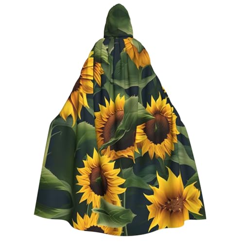 YQxwJL Kapuzenumhang mit Sonnenblumen-Motiv, volle Länge, Halloween-Umhang, Party-Umhang, Cosplay, Party-Kostüme für Damen und Herren YQxwJL Kapuzenumhang mit Sonnenblumen-Motiv, volle Länge, Halloween-Umhang, Party-Umhang, Cosplay, Party-Kostüme für Damen und Herren von YQxwJL