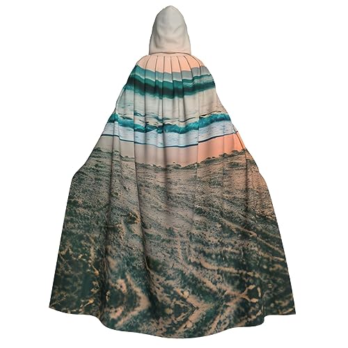 YQxwJL Kapuzenumhang mit Sonnenuntergang am Strand, Uni, Erwachsene, Hexenumhang, Horror-Umhang, für Halloween, Cosplay-Kostüme YQxwJL Kapuzenumhang mit Sonnenuntergang am Strand, Uni, Erwachsene, Hexenumhang, Horror-Umhang, für Halloween, Cosplay-Kostüme von YQxwJL