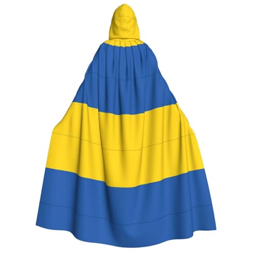 YQxwJL Kapuzenumhang mit Ukraine-Flagge, Uni, für Erwachsene, Hexenumhang, Horror-Umhang, für Halloween, Cosplay-Kostüme von YQxwJL