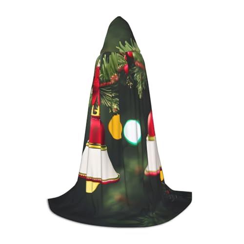 YQxwJL Kapuzenumhang mit Weihnachtsbaum und Glocke, Uni, Hexen-Zauberer-Umhang, Vampirumhang für Halloween, Cosplay-Kostüme von YQxwJL