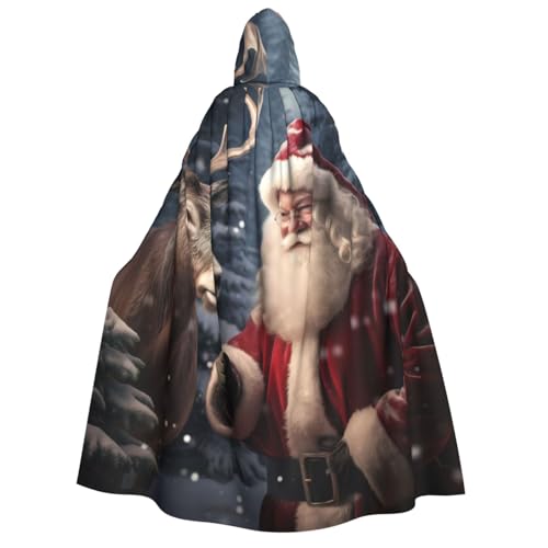 YQxwJL Kapuzenumhang mit Weihnachtsmann-Druck, volle Länge, Halloween-Umhang, Party-Umhang, Cosplay, Party-Kostüme für Damen und Herren YQxwJL Kapuzenumhang mit Weihnachtsmann-Druck, volle Länge, Halloween-Umhang, Party-Umhang, Cosplay, Party-Kostüme für Damen und Herren von YQxwJL