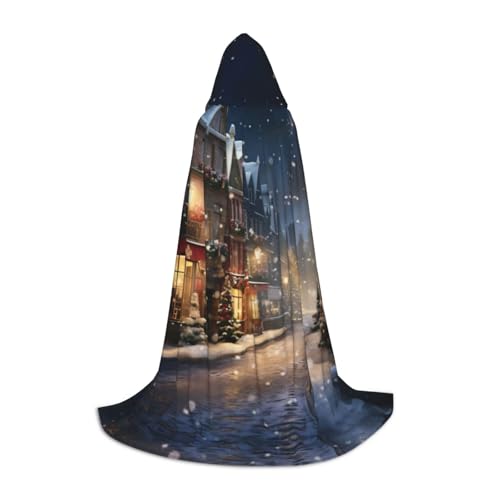 YQxwJL Kapuzenumhang mit Weihnachtsmotiv, Uni, Hexen-Zauberer-Umhang, Vampirumhang für Halloween, Cosplay-Kostüme von YQxwJL