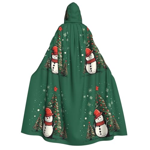 YQxwJL Kapuzenumhang mit Weihnachtsmotiv, Uni, für Erwachsene, Hexenumhang, Horror-Umhang, für Halloween, Cosplay-Kostüme von YQxwJL