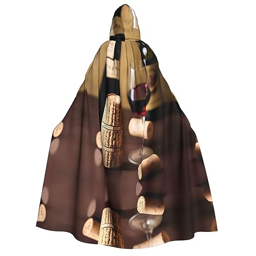 YQxwJL Kapuzenumhang mit Weinkorkdruck, Hexenumhang, Horror-Umhang, für Halloween, Cosplay-Kostüme YQxwJL Kapuzenumhang mit Weinkorkdruck, Hexenumhang, Horror-Umhang, für Halloween, Cosplay-Kostüme von YQxwJL