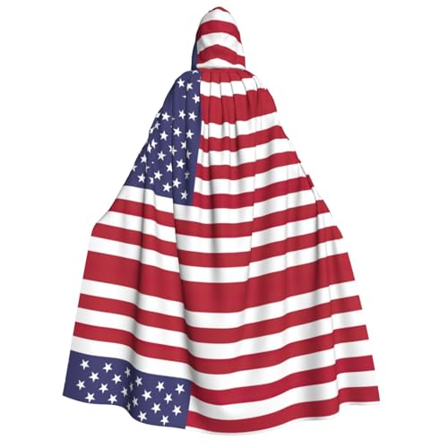 YQxwJL Kapuzenumhang mit amerikanischer Flagge, Hexenumhang, Horror-Umhang, für Halloween, Cosplay-Kostüme YQxwJL Kapuzenumhang mit amerikanischer Flagge, Hexenumhang, Horror-Umhang, für Halloween, Cosplay-Kostüme von YQxwJL