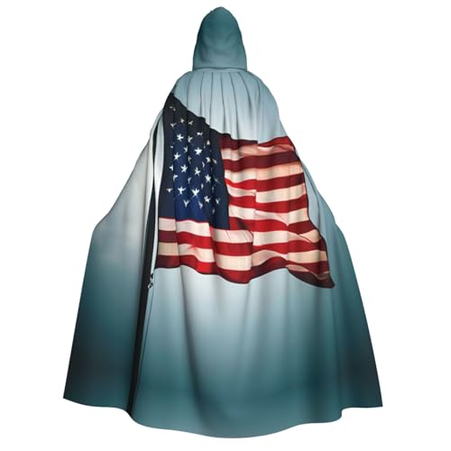 YQxwJL Kapuzenumhang mit amerikanischer Flagge, volle Länge, Halloween-Umhang, Party-Umhang, Cosplay, Party-Kostüme für Damen und Herren YQxwJL Kapuzenumhang mit amerikanischer Flagge, volle Länge, Halloween-Umhang, Party-Umhang, Cosplay, Party-Kostüme für Damen und Herren von YQxwJL