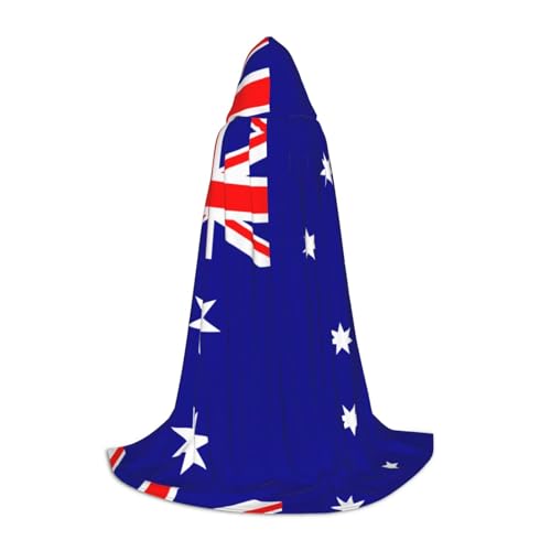 YQxwJL Kapuzenumhang mit australischer Flagge, Hexen-Zauberer-Umhang, für Halloween, Cosplay, Party-Kostüm von YQxwJL