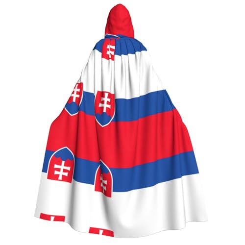 YQxwJL Kapuzenumhang mit der Flagge der Slowakei, Uni, für Erwachsene, Hexenumhang, Horror-Umhang, für Halloween, Cosplay-Kostüme von YQxwJL