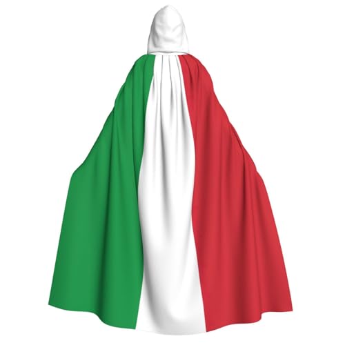 YQxwJL Kapuzenumhang mit italienischer Flagge, volle Länge, Halloween-Umhang, Party-Umhang, Cosplay, Party-Kostüme für Damen und Herren YQxwJL Kapuzenumhang mit italienischer Flagge, volle Länge, Halloween-Umhang, Party-Umhang, Cosplay, Party-Kostüme für Damen und Herren von YQxwJL