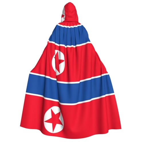 YQxwJL Kapuzenumhang mit koreanischer Flagge, Hexenumhang, Horror-Umhang, für Halloween, Cosplay-Kostüme von YQxwJL