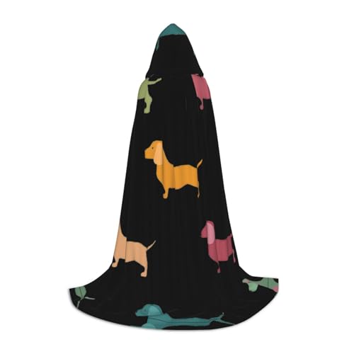 YQxwJL Kapuzenumhang mit süßem Dackel-Motiv, Uni, Hexen-Zauberer-Umhang, für Halloween, Cosplay, Party-Kostüm YQxwJL Kapuzenumhang mit süßem Dackel-Motiv, Uni, Hexen-Zauberer-Umhang, für Halloween, Cosplay, Party-Kostüm von YQxwJL