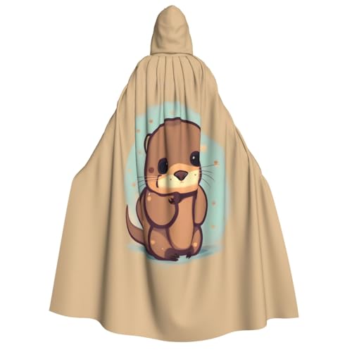 YQxwJL Kapuzenumhang mit süßem Otter-Druck, volle Länge, Halloween-Umhang, Party-Umhang, Cosplay, Party-Kostüme für Damen und Herren YQxwJL Kapuzenumhang mit süßem Otter-Druck, volle Länge, Halloween-Umhang, Party-Umhang, Cosplay, Party-Kostüme für Damen und Herren von YQxwJL