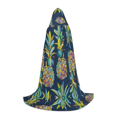 YQxwJL Kapuzenumhang mit tropischer Frucht, Ananas-Druck, Hexen-Zauberer-Umhang, für Halloween, Cosplay, Party-Kostüm YQxwJL Kapuzenumhang mit tropischer Frucht, Ananas-Druck, Hexen-Zauberer-Umhang, für Halloween, Cosplay, Party-Kostüm von YQxwJL