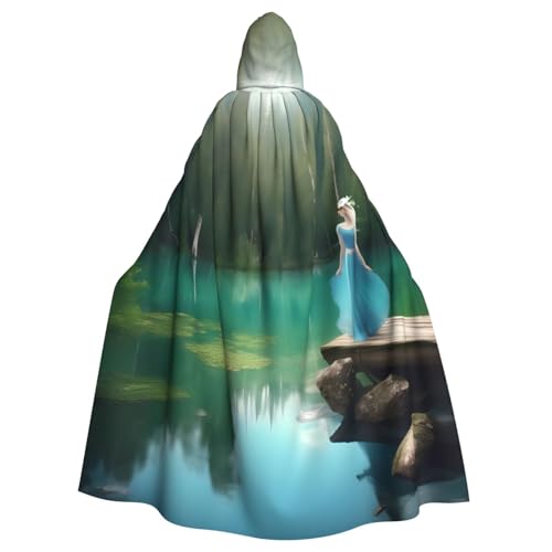 YQxwJL Karnevals-Umhang mit See-Feen-Druck, Zauberer Kapuzenumhang, für Erwachsene, Halloween, Cosplay-Kostüme YQxwJL Karnevals-Umhang mit See-Feen-Druck, Zauberer Kapuzenumhang, für Erwachsene, Halloween, Cosplay-Kostüme von YQxwJL