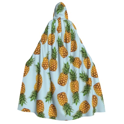 YQxwJL Langer Kapuzenumhang mit Ananas-Aufdruck, Uni, mit Kapuze, Halloween, Weihnachten, Kostüme, Partyumhang YQxwJL Langer Kapuzenumhang mit Ananas-Aufdruck, Uni, mit Kapuze, Halloween, Weihnachten, Kostüme, Partyumhang von YQxwJL