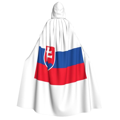 YQxwJL Langer Kapuzenumhang mit Flagge der Slowakei, Uni, mit Kapuze, Halloween, Weihnachten, Kostüme, Partyumhang von YQxwJL