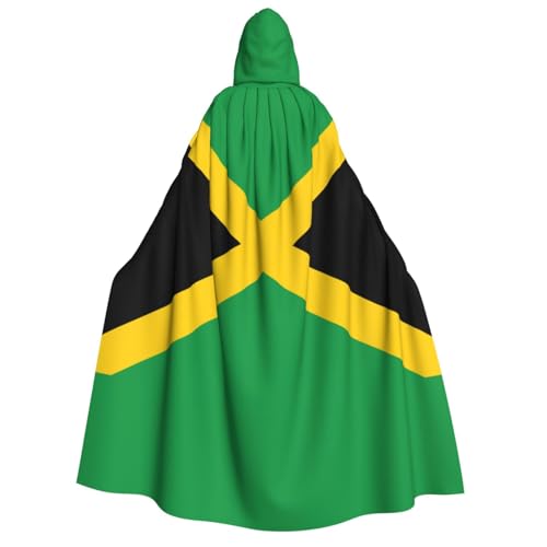 YQxwJL Langer Kapuzenumhang mit Flagge von Jamaika, Uni, mit Kapuze, Halloween, Weihnachten, Kostüme, Partyumhang YQxwJL Langer Kapuzenumhang mit Flagge von Jamaika, Uni, mit Kapuze, Halloween, Weihnachten, Kostüme, Partyumhang von YQxwJL