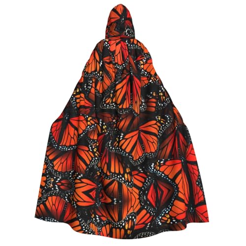 YQxwJL Langer Kapuzenumhang mit Monarch-Schmetterlingen, Uni, mit Kapuze, Halloween, Weihnachten, Kostüme, Partyumhang YQxwJL Langer Kapuzenumhang mit Monarch-Schmetterlingen, Uni, mit Kapuze, Halloween, Weihnachten, Kostüme, Partyumhang von YQxwJL