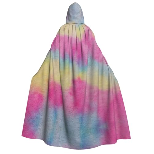 YQxwJL Langer Kapuzenumhang mit Regenbogenstreifen, Uni, mit Kapuze, Halloween, Weihnachten, Kostüme, Partyumhang YQxwJL Langer Kapuzenumhang mit Regenbogenstreifen, Uni, mit Kapuze, Halloween, Weihnachten, Kostüme, Partyumhang von YQxwJL