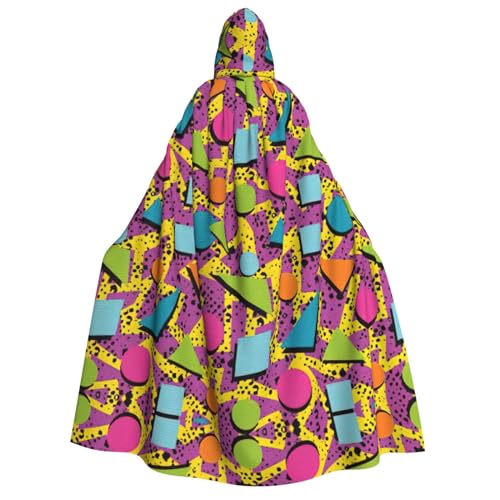 YQxwJL Langer Kapuzenumhang mit farbigem Memphis-Druck, Uni, mit Kapuze, Halloween, Weihnachten, Kostüme, Partyumhang YQxwJL Langer Kapuzenumhang mit farbigem Memphis-Druck, Uni, mit Kapuze, Halloween, Weihnachten, Kostüme, Partyumhang von YQxwJL