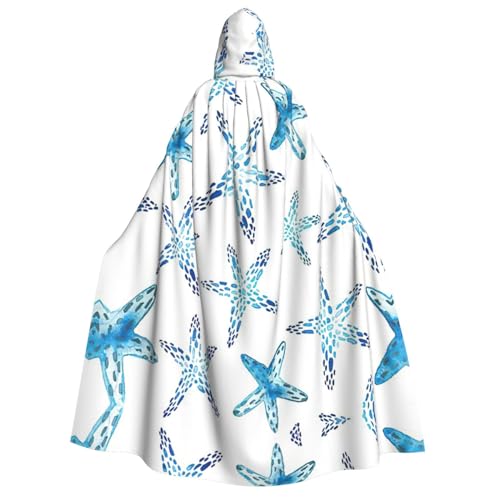 YQxwJL Langer Kapuzenumhang mit süßem Seestern-Druck, Uni, mit Kapuze, Halloween, Weihnachten, Kostüme, Partyumhang YQxwJL Langer Kapuzenumhang mit süßem Seestern-Druck, Uni, mit Kapuze, Halloween, Weihnachten, Kostüme, Partyumhang von YQxwJL