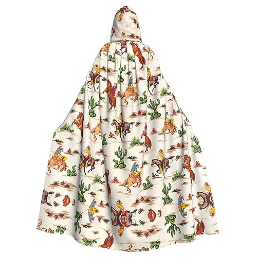 YQxwJL Langer Umhang mit Cowboy-Aufdruck, für Herren und Damen, Umhang mit Kapuze für Halloween, Mittelalter, Renaissance, Hexenkostüm YQxwJL Langer Umhang mit Cowboy-Aufdruck, für Herren und Damen, Umhang mit Kapuze für Halloween, Mittelalter, Renaissance, Hexenkostüm von YQxwJL
