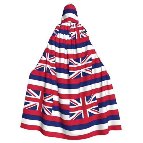 YQxwJL Langer Umhang mit Hawaii-Flagge, für Herren und Damen, Umhang mit Kapuze für Halloween, Mittelalter, Renaissance, Hexenkostüm YQxwJL Langer Umhang mit Hawaii-Flagge, für Herren und Damen, Umhang mit Kapuze für Halloween, Mittelalter, Renaissance, Hexenkostüm von YQxwJL