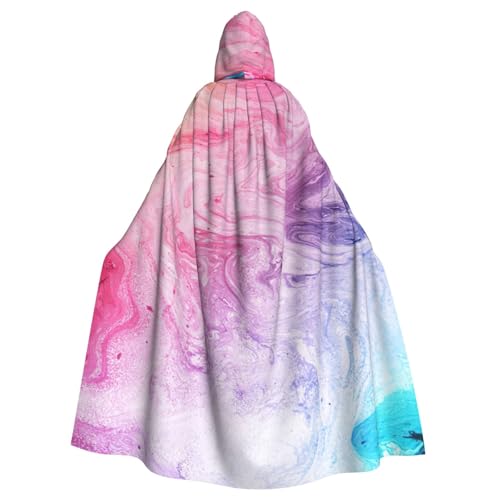 YQxwJL Langer Umhang mit Kapuze für Herren und Damen, farbenfroher Marmor, Pastellrosa, Blau, Lila, Umhang mit Kapuze, für Halloween, Mittelalter, Renaissance, Hexenkostüm YQxwJL Langer Umhang mit Kapuze für Herren und Damen, farbenfroher Marmor, Pastellrosa, Blau, Lila, Umhang mit Kapuze, für Halloween, Mittelalter, Renaissance, Hexenkostüm von YQxwJL
