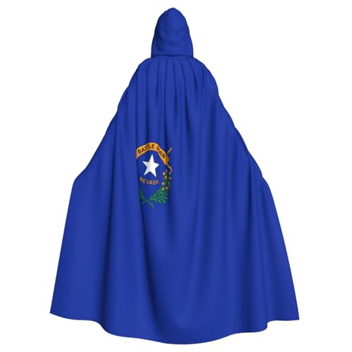 YQxwJL Langer Umhang mit Nevada-Flagge für Herren und Damen, Umhang mit Kapuze für Halloween, Mittelalter, Renaissance, Hexenkostüm YQxwJL Langer Umhang mit Nevada-Flagge für Herren und Damen, Umhang mit Kapuze für Halloween, Mittelalter, Renaissance, Hexenkostüm von YQxwJL