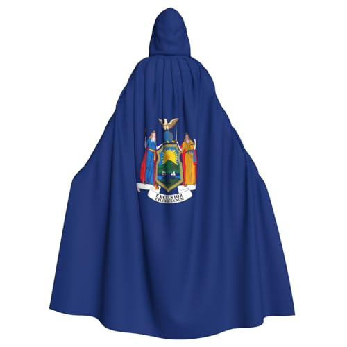 YQxwJL Langer Umhang mit New York-Flagge, für Herren und Damen, Umhang mit Kapuze für Halloween, Mittelalter, Renaissance, Hexenkostüm YQxwJL Langer Umhang mit New York-Flagge, für Herren und Damen, Umhang mit Kapuze für Halloween, Mittelalter, Renaissance, Hexenkostüm von YQxwJL
