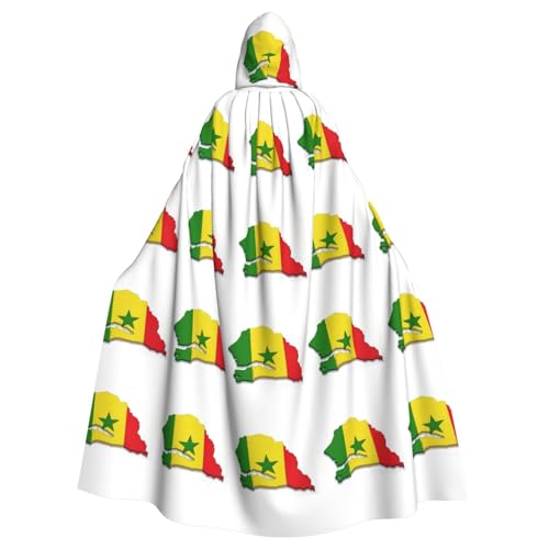 YQxwJL Langer Umhang mit Senegal-Flagge, für Herren und Damen, Umhang mit Kapuze für Halloween, Mittelalter, Renaissance, Hexenkostüm YQxwJL Langer Umhang mit Senegal-Flagge, für Herren und Damen, Umhang mit Kapuze für Halloween, Mittelalter, Renaissance, Hexenkostüm von YQxwJL