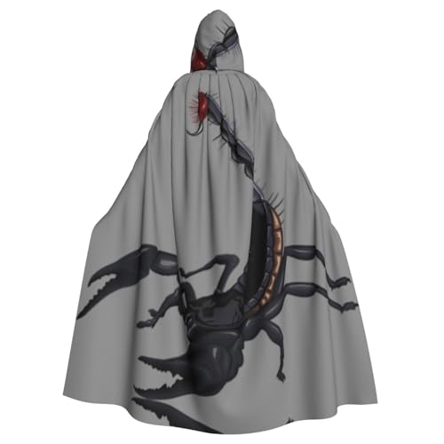 YQxwJL Langer Umhang mit Skorpion-Aufdruck, Unisex, mit Kapuze, Halloween, Weihnachten, Kostüme, Party-Umhang YQxwJL Langer Umhang mit Skorpion-Aufdruck, Unisex, mit Kapuze, Halloween, Weihnachten, Kostüme, Party-Umhang von YQxwJL