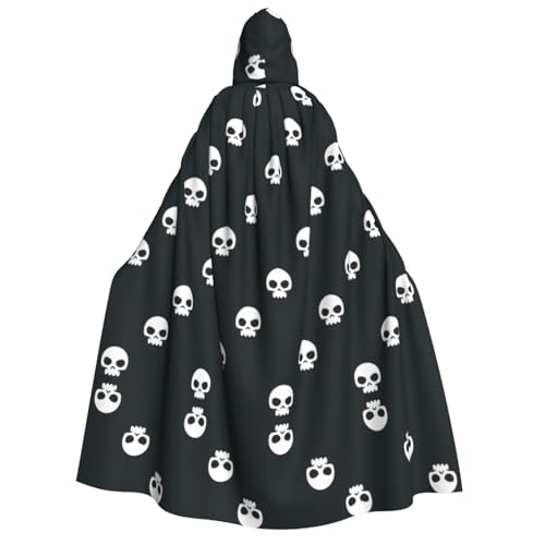 YQxwJL Langer Umhang mit Totenkopf-Aufdruck, Uni, Umhang mit Kapuze, Halloween-Kostüm, Umhang für Erwachsene, Vampir-Hexenumhang YQxwJL Langer Umhang mit Totenkopf-Aufdruck, Uni, Umhang mit Kapuze, Halloween-Kostüm, Umhang für Erwachsene, Vampir-Hexenumhang von YQxwJL