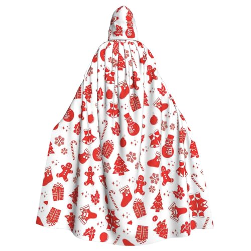 YQxwJL Langer Umhang mit Weihnachtsdruck, Uni, mit Kapuze, Halloween, Weihnachten, Kostüme, Partyumhang YQxwJL Langer Umhang mit Weihnachtsdruck, Uni, mit Kapuze, Halloween, Weihnachten, Kostüme, Partyumhang von YQxwJL