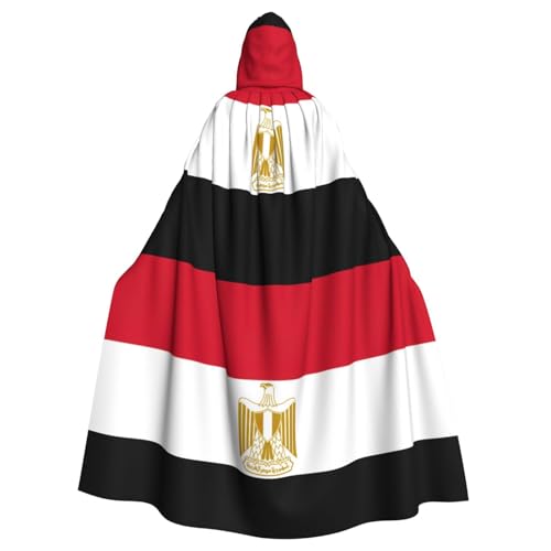 YQxwJL Langer Umhang mit ägyptischer Flagge, für Herren und Damen, Umhang mit Kapuze für Halloween, Mittelalter, Renaissance, Hexenkostüm YQxwJL Langer Umhang mit ägyptischer Flagge, für Herren und Damen, Umhang mit Kapuze für Halloween, Mittelalter, Renaissance, Hexenkostüm von YQxwJL