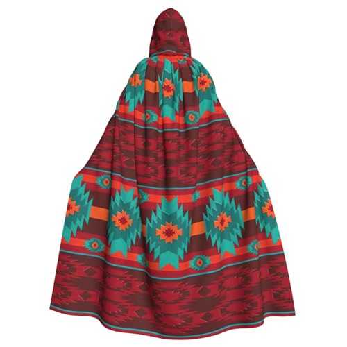 YQxwJL Langer Umhang mit ethnischem geometrischem Muster für Herren und Damen, Umhang mit Kapuze für Halloween, Mittelalter, Renaissance, Hexenkostüm YQxwJL Langer Umhang mit ethnischem geometrischem Muster für Herren und Damen, Umhang mit Kapuze für Halloween, Mittelalter, Renaissance, Hexenkostüm von YQxwJL