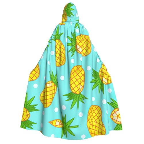 YQxwJL Langer Umhang mit frischem Ananas-Druck, Uni, Umhang mit Kapuze, Halloween-Kostüm, Umhang für Erwachsene, Vampir-Hexenumhang YQxwJL Langer Umhang mit frischem Ananas-Druck, Uni, Umhang mit Kapuze, Halloween-Kostüm, Umhang für Erwachsene, Vampir-Hexenumhang von YQxwJL