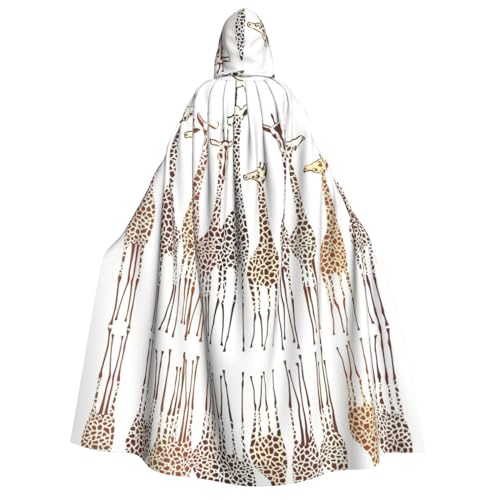 YQxwJL Langer Umhang mit niedlichem Cartoon-Giraffen-Druck, Uni, Umhang mit Kapuze, Halloween-Kostüm, Umhang für Erwachsene, Vampir-Hexenumhang YQxwJL Langer Umhang mit niedlichem Cartoon-Giraffen-Druck, Uni, Umhang mit Kapuze, Halloween-Kostüm, Umhang für Erwachsene, Vampir-Hexenumhang von YQxwJL
