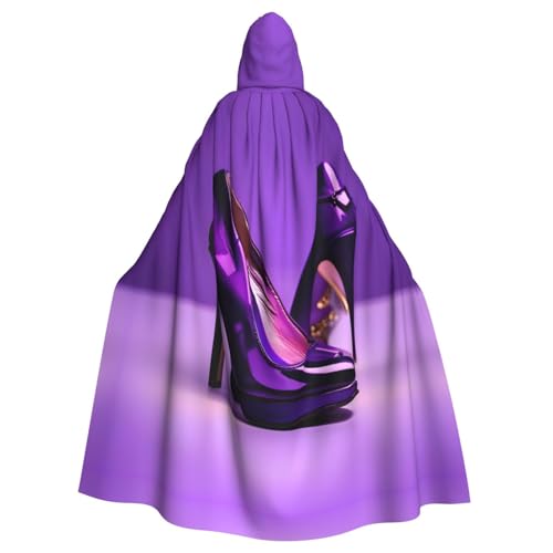 YQxwJL Lila High Heels mit Lippenstift-Druck, Wikinger-Kapuzenumhang, mittelalterlicher schwarzer Umhang mit Kapuze, Halloween, Renaissance-Umhang YQxwJL Lila High Heels mit Lippenstift-Druck, Wikinger-Kapuzenumhang, mittelalterlicher schwarzer Umhang mit Kapuze, Halloween, Renaissance-Umhang von YQxwJL