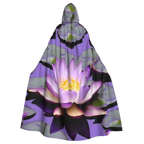 YQxwJL Lila Lotus Blumendruck Karneval Umhang Robe Umhang Zauberer Kapuzenumhang für Erwachsene Halloween Cosplay Kostüme YQxwJL Lila Lotus Blumendruck Karneval Umhang Robe Umhang Zauberer Kapuzenumhang für Erwachsene Halloween Cosplay Kostüme von YQxwJL