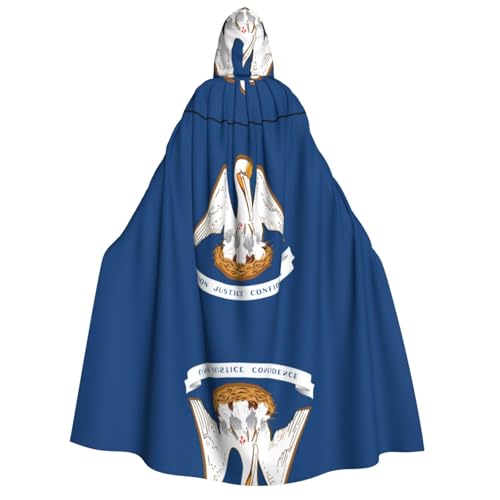 YQxwJL Louisiana-Flaggen-Druck, Uni, Erwachsene, Kapuzenumhang, Hexenumhang, Horror-Umhang, für Halloween, Cosplay-Kostüme YQxwJL Louisiana-Flaggen-Druck, Uni, Erwachsene, Kapuzenumhang, Hexenumhang, Horror-Umhang, für Halloween, Cosplay-Kostüme von YQxwJL